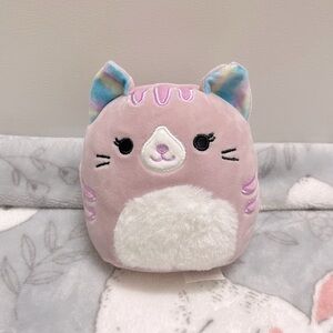 Squishmallow KellyToy Tabitha Pink Cat 5" Plush Stuffed Animal Tail